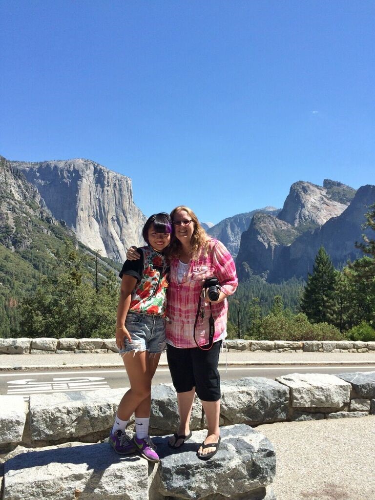 Student at Yosemite with Host family