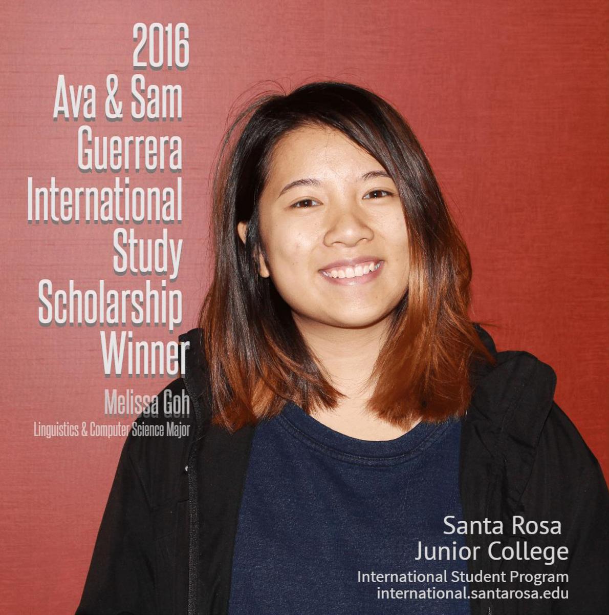 Scholarship winner Melissa Goh