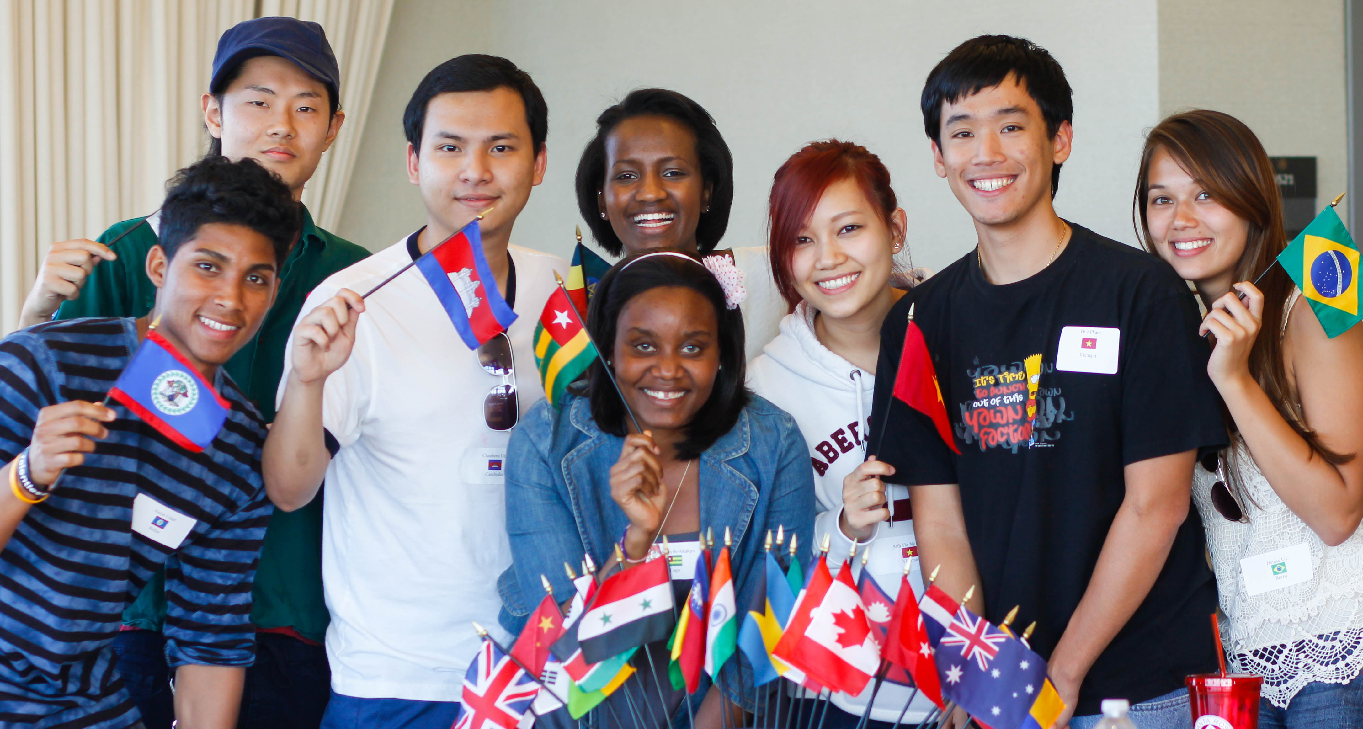 Group photo of international students