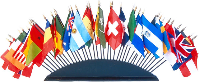 Image of international flag display